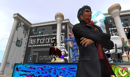 Acuppa Tae, aka John O'Connor, introduces the students.